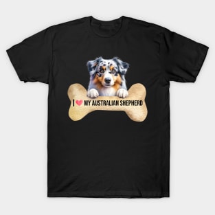 I Love My Australian Shepherd T-Shirt